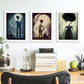 Burton style Animal Illustrations and Posters inspired by Burton's Dark and Goth art Interior Design and Decoration Sets Collection 15-Artwork-Nacnic-Nacnic Estudio SL