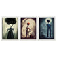 Burton style Animal Illustrations and Posters inspired by Burton's Dark and Goth art Interior Design and Decoration Sets Collection 15-Artwork-Nacnic-A4-Marco Blanco-Nacnic Estudio SL