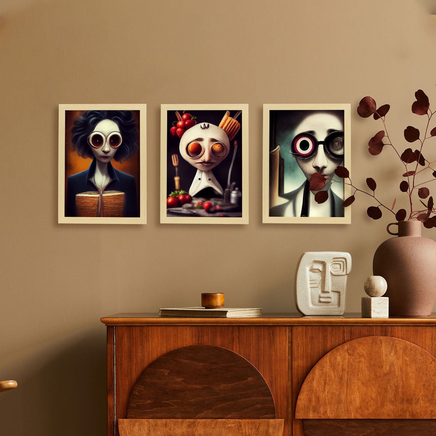 Burton style Animal Illustrations and Posters inspired by Burton's Dark and Goth art Interior Design and Decoration Sets Collection 18-Artwork-Nacnic-Nacnic Estudio SL