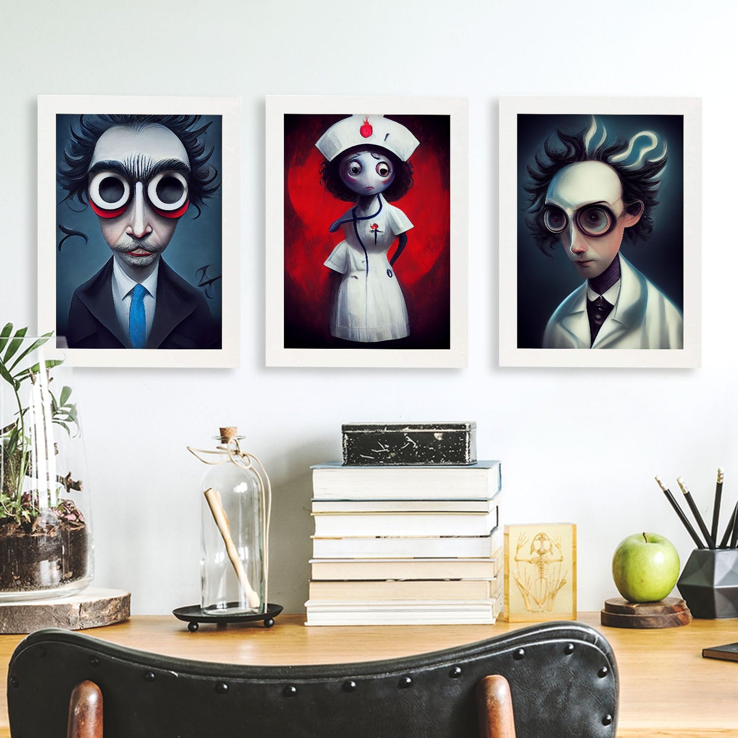 Burton style Animal Illustrations and Posters inspired by Burton's Dark and Goth art Interior Design and Decoration Sets Collection 19-Artwork-Nacnic-Nacnic Estudio SL