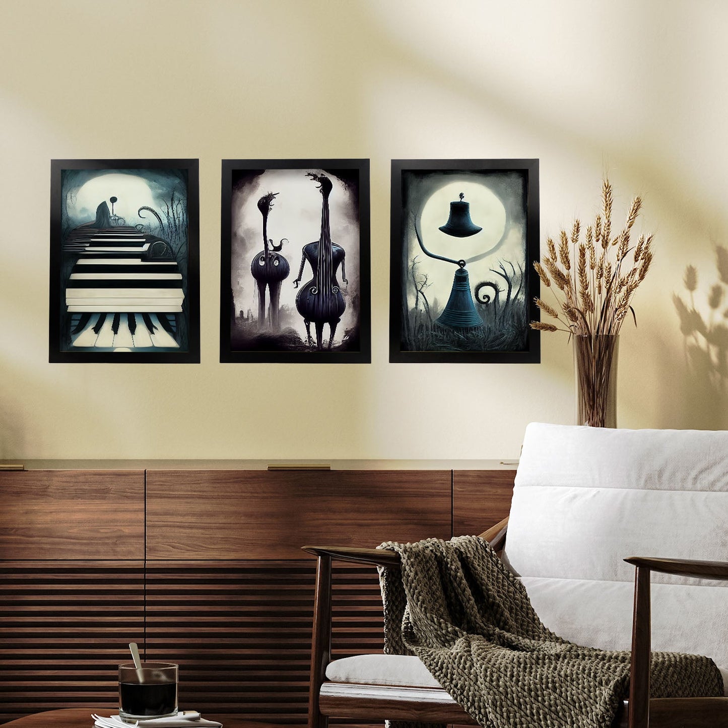 Burton style Animal Illustrations and Posters inspired by Burton's Dark and Goth art Interior Design and Decoration Sets Collection 2-Artwork-Nacnic-Nacnic Estudio SL