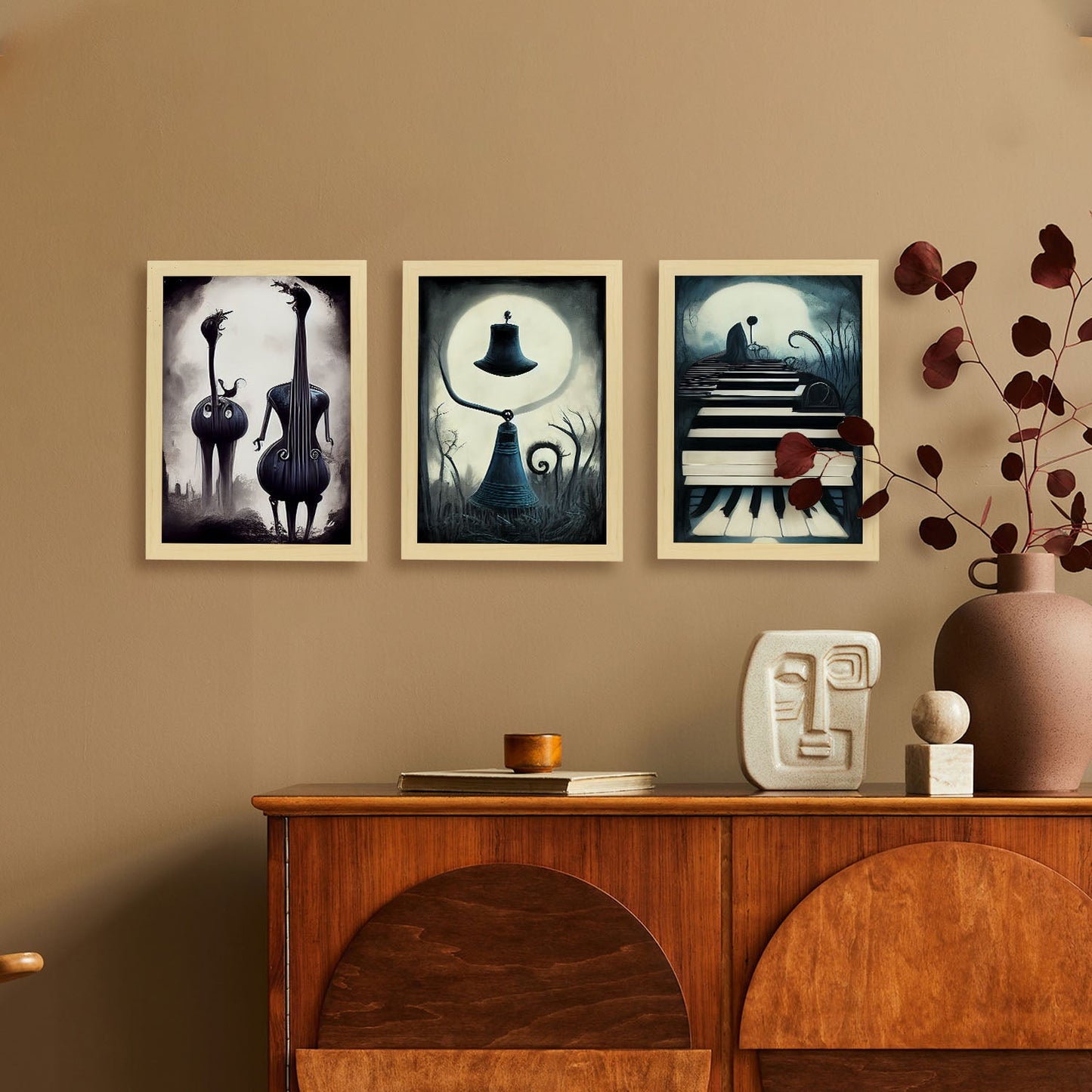 Burton style Animal Illustrations and Posters inspired by Burton's Dark and Goth art Interior Design and Decoration Sets Collection 2-Artwork-Nacnic-Nacnic Estudio SL