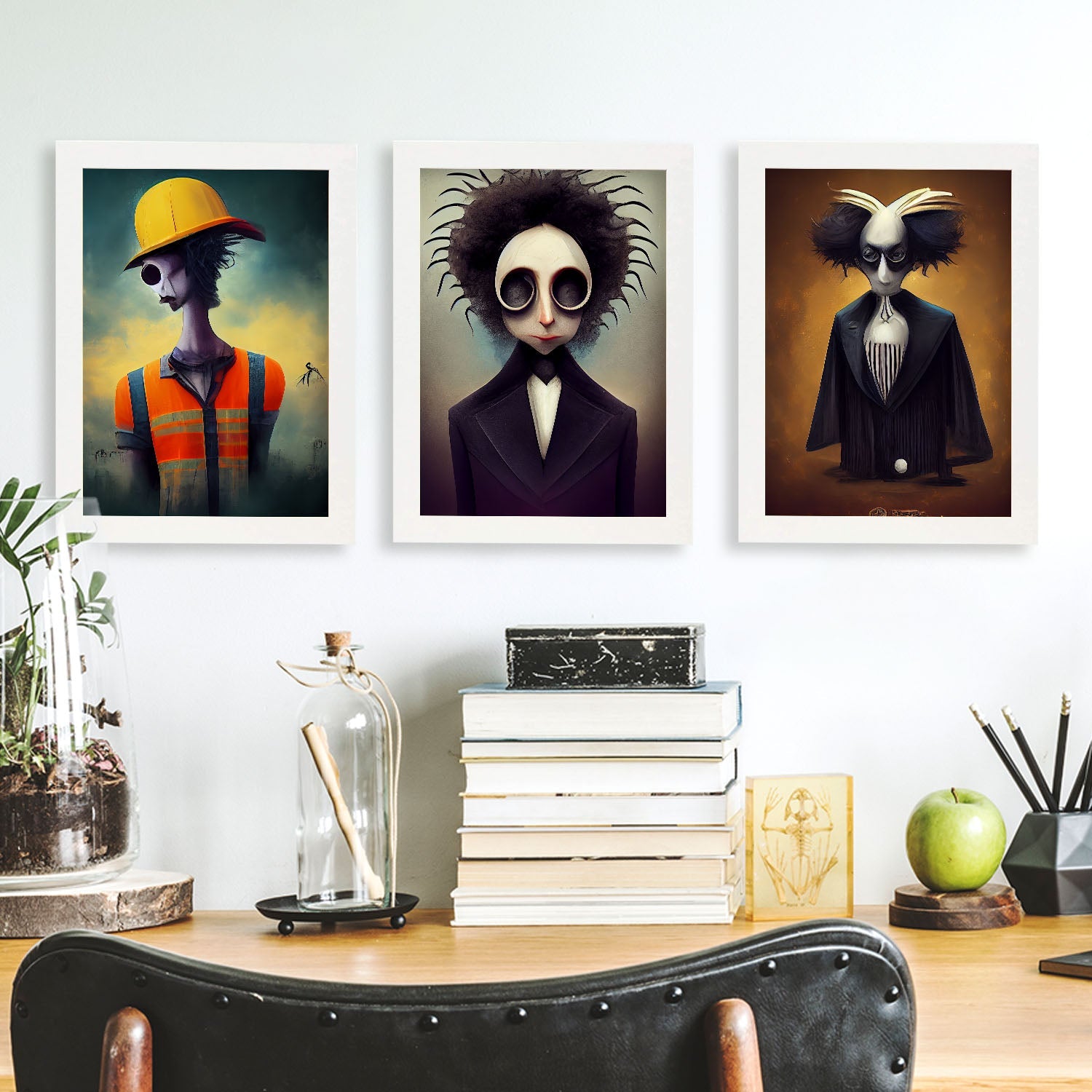 Burton style Animal Illustrations and Posters inspired by Burton's Dark and Goth art Interior Design and Decoration Sets Collection 24-Artwork-Nacnic-Nacnic Estudio SL