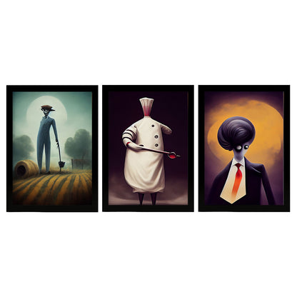 Burton style Animal Illustrations and Posters inspired by Burton's Dark and Goth art Interior Design and Decoration Sets Collection 30-Artwork-Nacnic-A4-Sin Marco-Nacnic Estudio SL