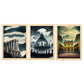 Burton style Illustrations of monuments and cities inspired by Burton's Dark and Goth art Interior Design and Decoration Set Collection 4-Artwork-Nacnic-A4-Marco Madera clara-Nacnic Estudio SL