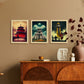 Burton style Illustrations of monuments and cities inspired by Burton's Dark and Goth art Interior Design and Decoration Set Collection 8-Artwork-Nacnic-Nacnic Estudio SL