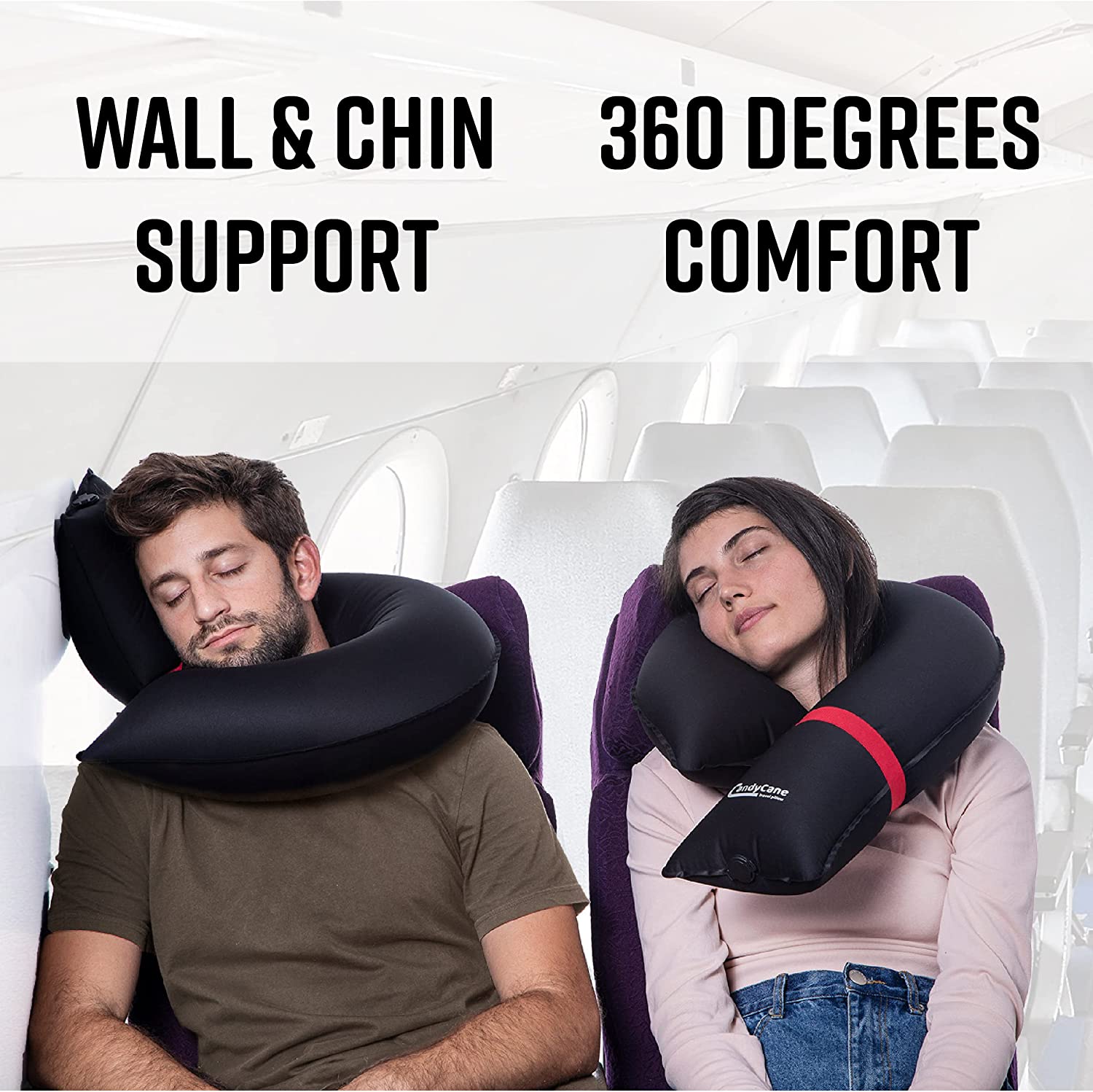 Almohada de viaje, almohada inflable para el cuello, almohada