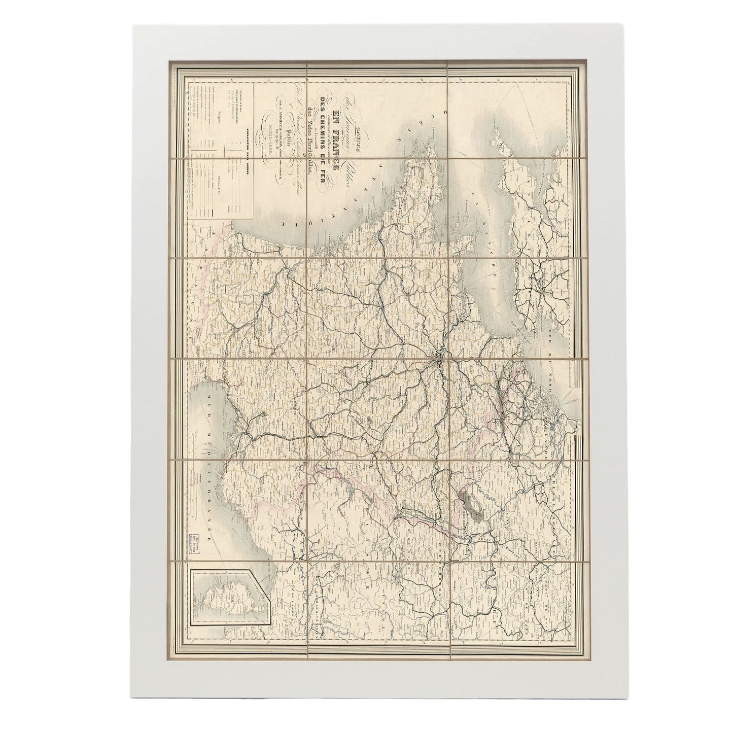 Carte des travaux publics en France 1865-Artwork-Nacnic-A3-Marco Blanco-Nacnic Estudio SL