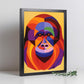 Cartel de Orangután Estilo Victor Vasarely