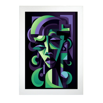 Lámina Ilustración Mujer Negra Elegante