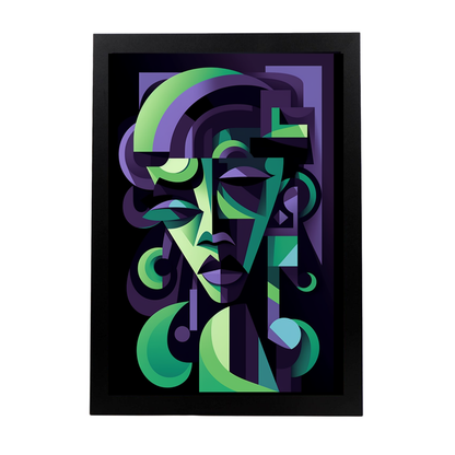 Lámina Ilustración Mujer Negra Elegante