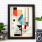 Cartel Geométrico con Fondo de Bauhaus
