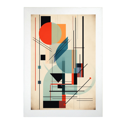 Cartel Geométrico con Fondo de Bauhaus