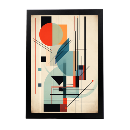 Cartel Geométrico con Fondo de Bauhaus