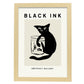 Cat hooking a fish-Artwork-Nacnic-A3-Marco Madera clara-Nacnic Estudio SL