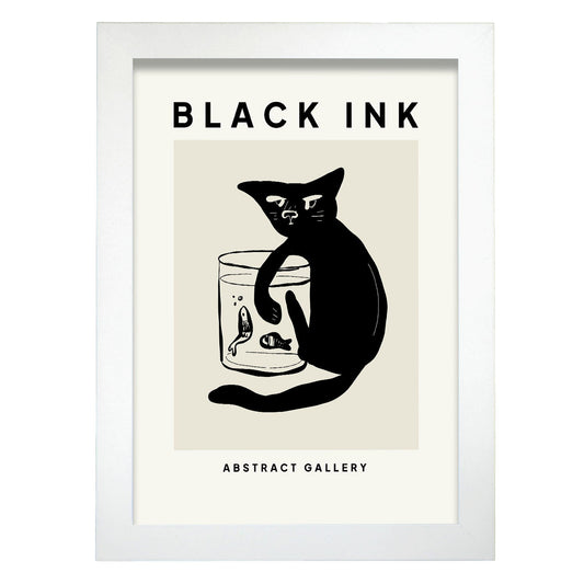 Cat hooking a fish-Artwork-Nacnic-A4-Marco Blanco-Nacnic Estudio SL