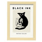 Cat hooking a fish-Artwork-Nacnic-A4-Marco Madera clara-Nacnic Estudio SL