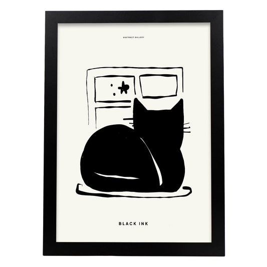 Cat Window-Artwork-Nacnic-A3-Sin marco-Nacnic Estudio SL