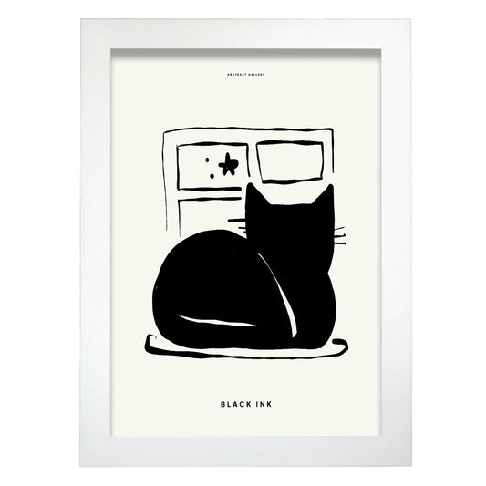 Cat Window-Artwork-Nacnic-A4-Marco Blanco-Nacnic Estudio SL