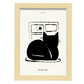 Cat Window-Artwork-Nacnic-A4-Marco Madera clara-Nacnic Estudio SL