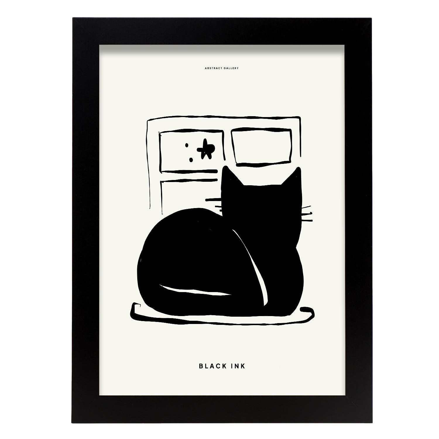 Cat Window-Artwork-Nacnic-A4-Sin marco-Nacnic Estudio SL