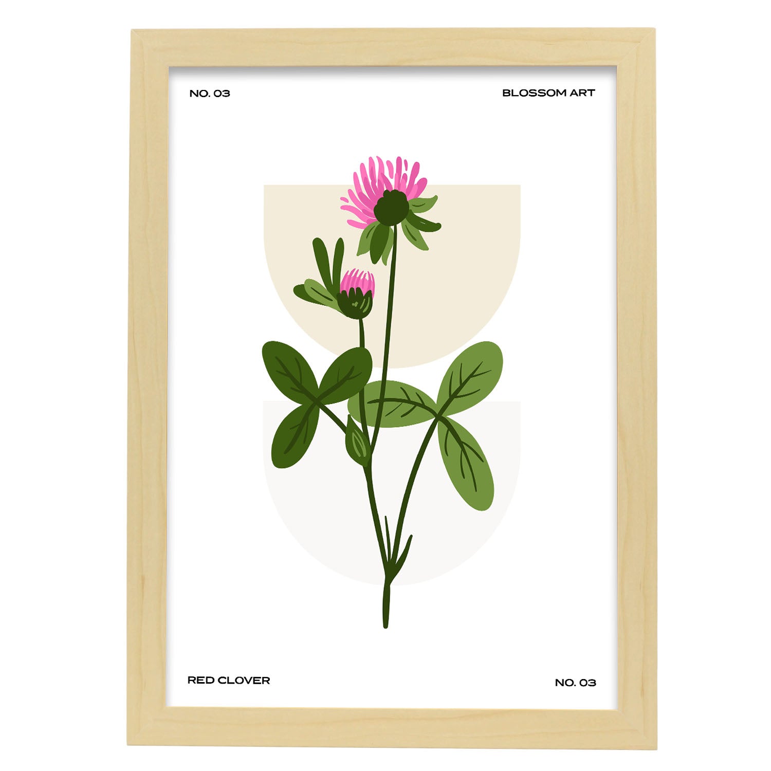 Chrysanthemum-Artwork-Nacnic-A3-Marco Madera clara-Nacnic Estudio SL