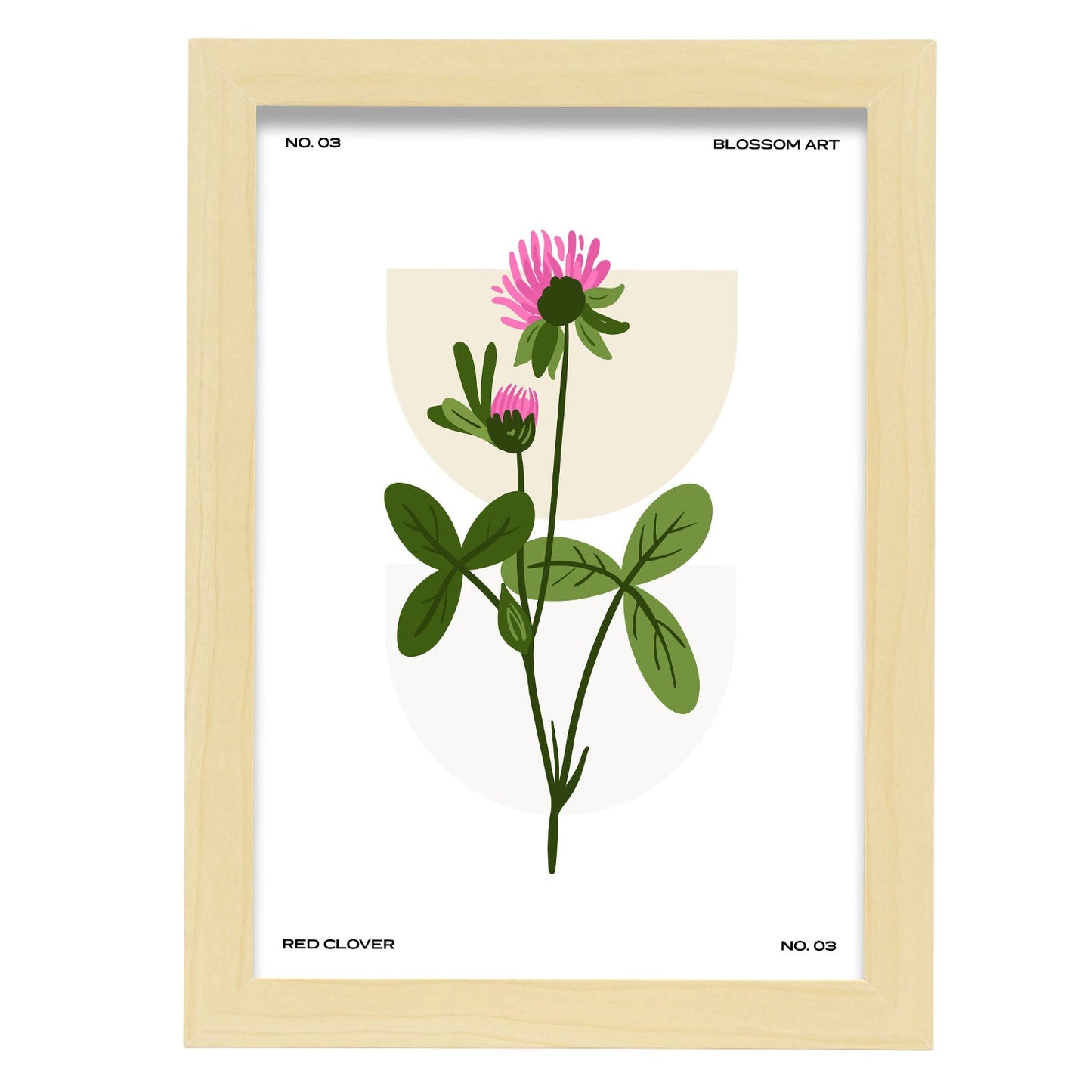 Chrysanthemum-Artwork-Nacnic-A4-Marco Madera clara-Nacnic Estudio SL