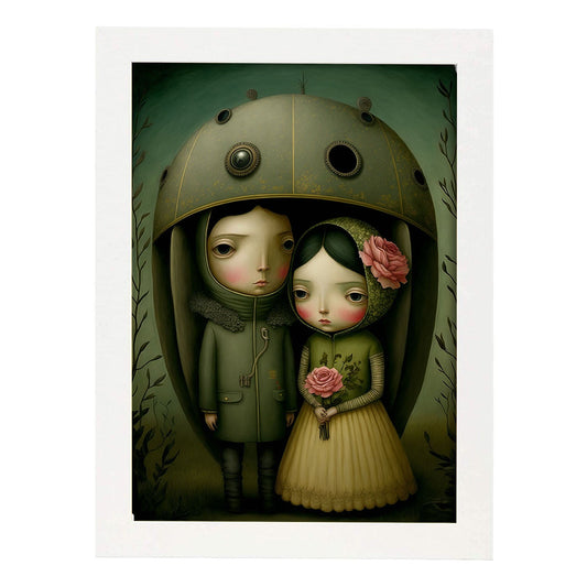 Cinemática supranaturalista nacnica por Duy Huynh Benjamin l. Estampados de arte de pared estético para el diseño de dormitorio o sala de estar.-Artwork-Nacnic-A4-Marco Blanco-Nacnic Estudio SL