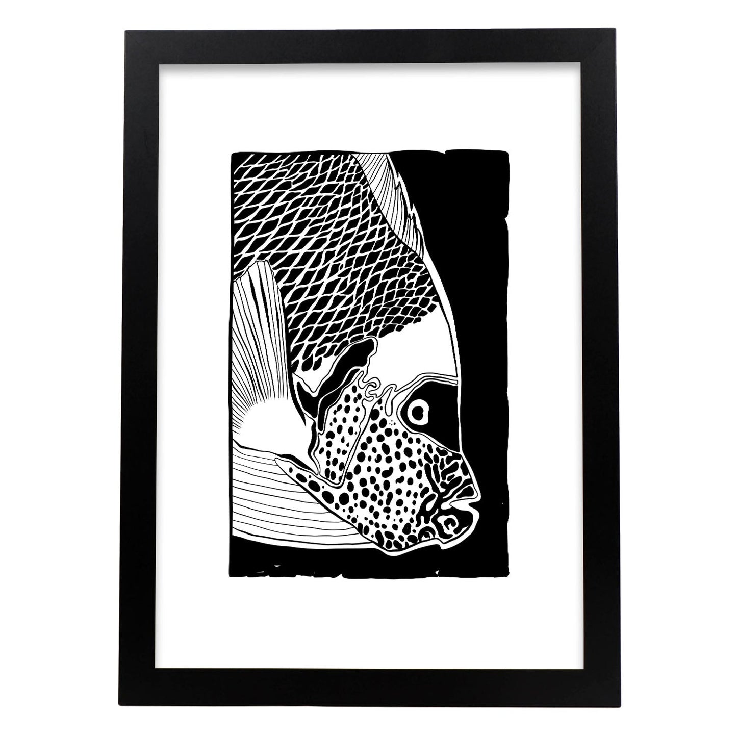 Closeup Parrot Fish-Artwork-Nacnic-A3-Sin marco-Nacnic Estudio SL
