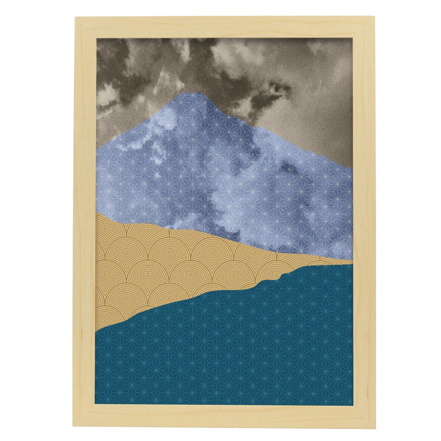 Cloudy Mountain-Artwork-Nacnic-A3-Marco Madera clara-Nacnic Estudio SL