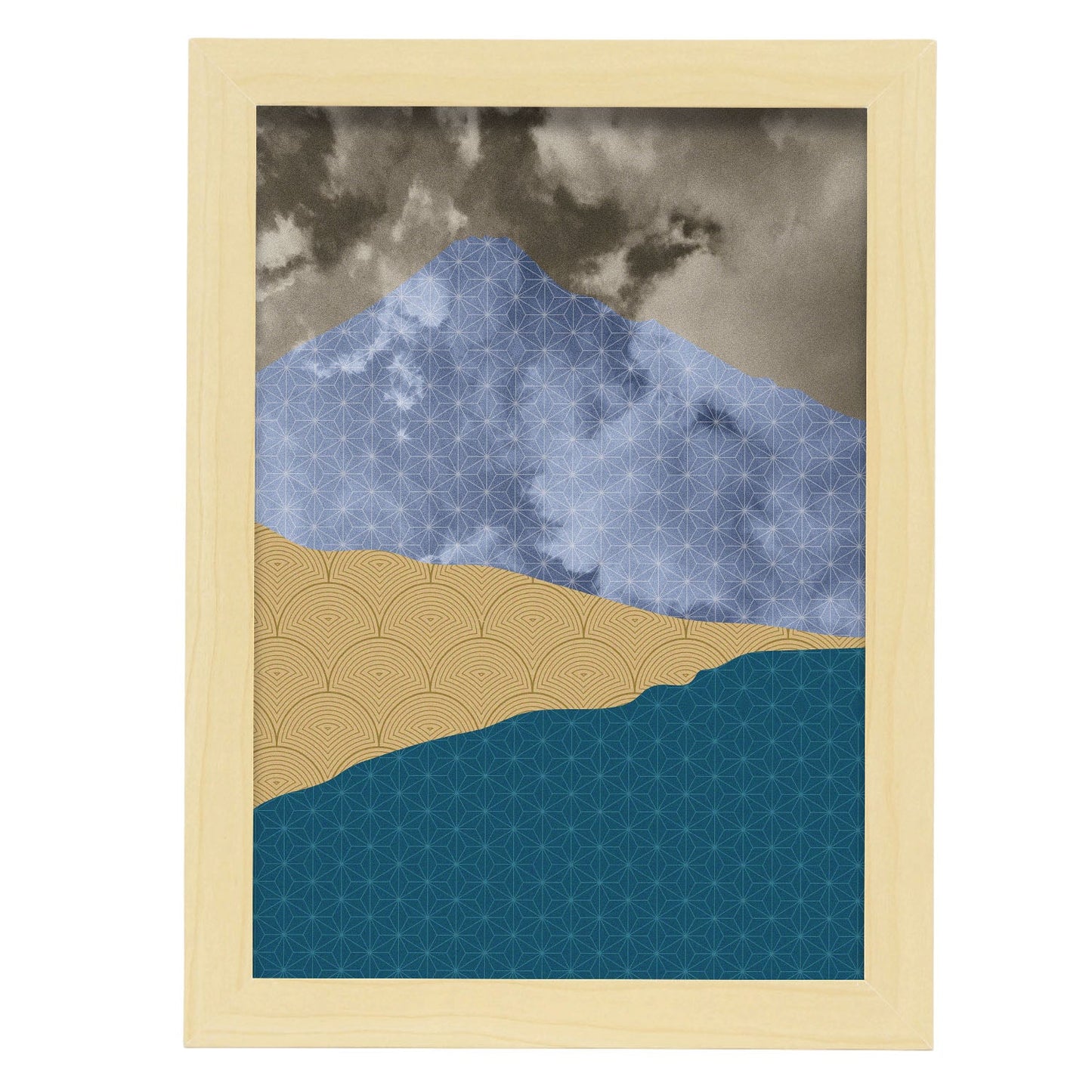 Cloudy Mountain-Artwork-Nacnic-A4-Marco Madera clara-Nacnic Estudio SL