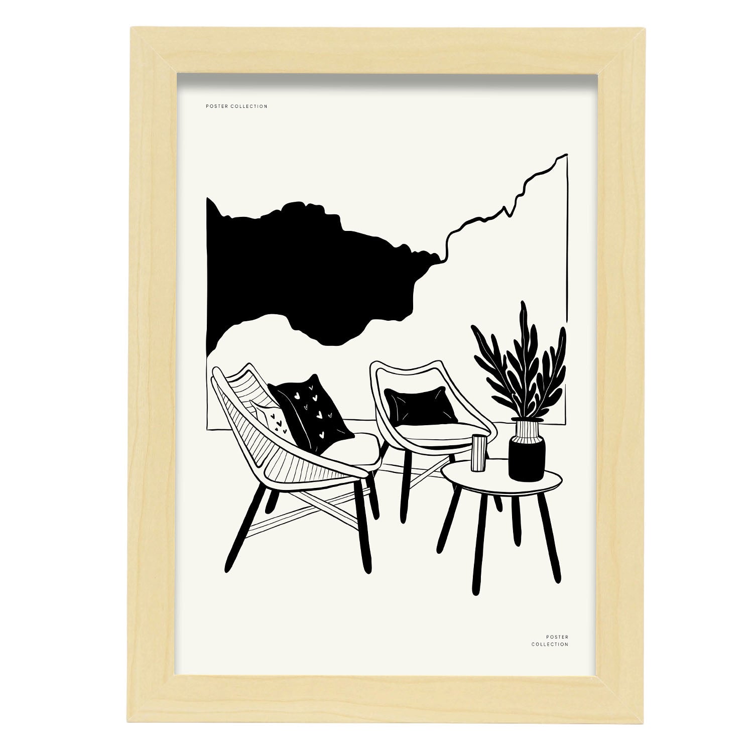 Cozy Living room-Artwork-Nacnic-A4-Marco Madera clara-Nacnic Estudio SL