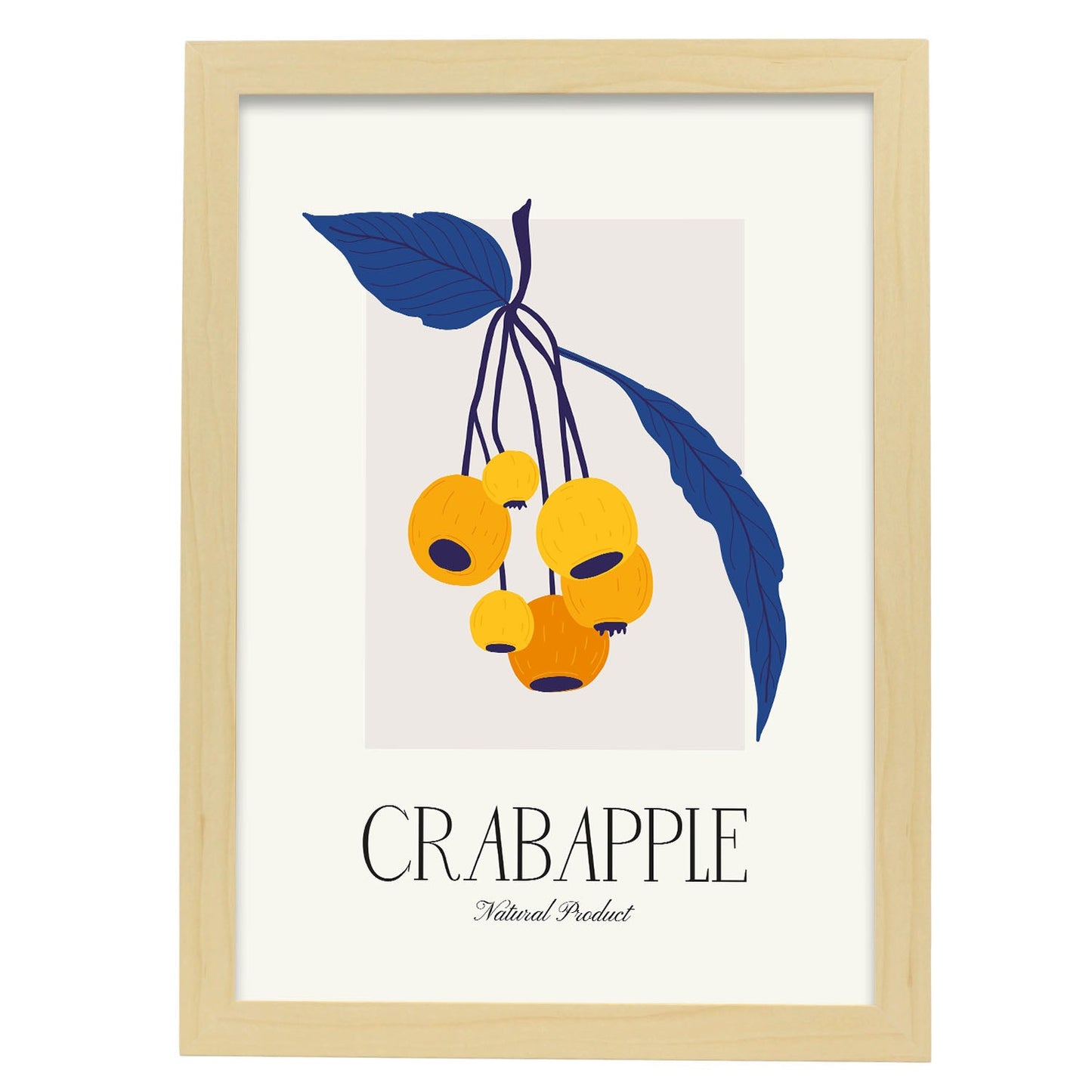 Crabapple-Artwork-Nacnic-A3-Marco Madera clara-Nacnic Estudio SL