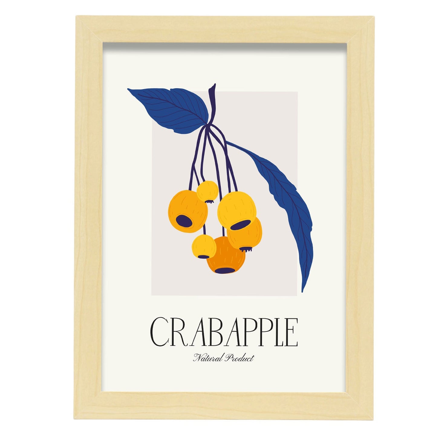 Crabapple-Artwork-Nacnic-A4-Marco Madera clara-Nacnic Estudio SL