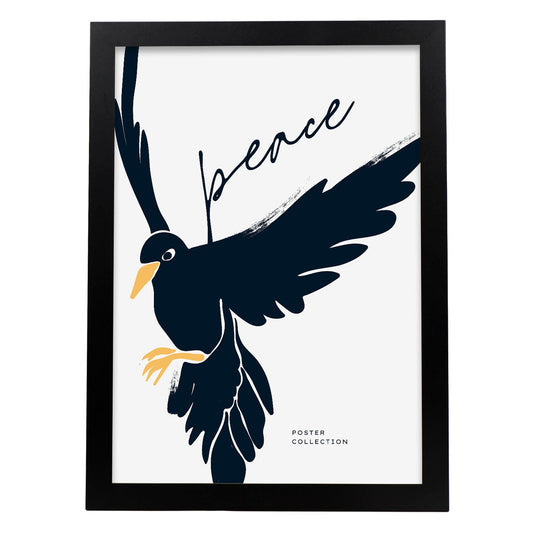 Crow Peace-Artwork-Nacnic-A3-Sin marco-Nacnic Estudio SL