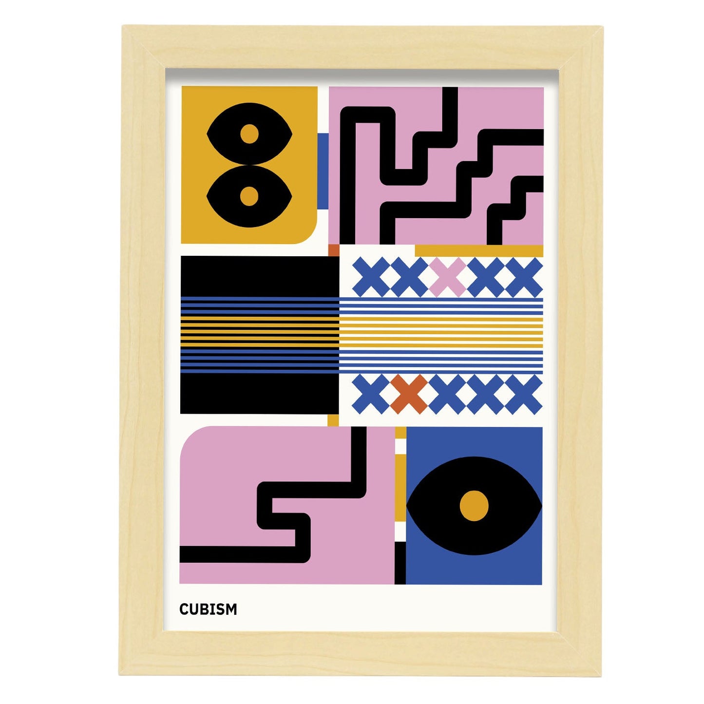 Cubism-Artwork-Nacnic-A4-Marco Madera clara-Nacnic Estudio SL