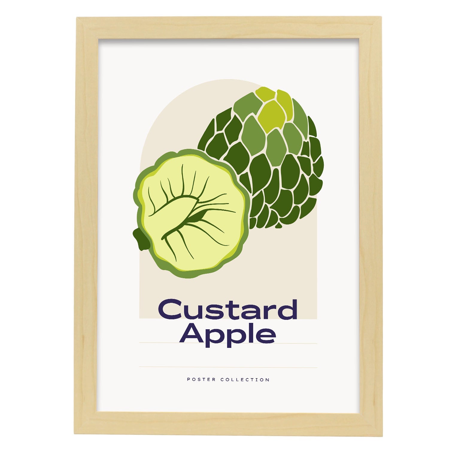 Custard Apple-Artwork-Nacnic-A3-Marco Madera clara-Nacnic Estudio SL