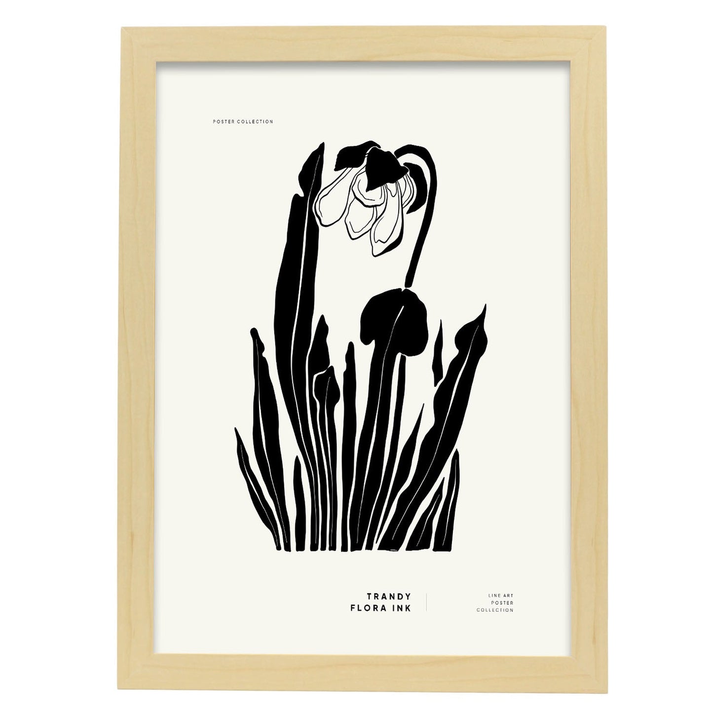 Daffodil-Artwork-Nacnic-A3-Marco Madera clara-Nacnic Estudio SL