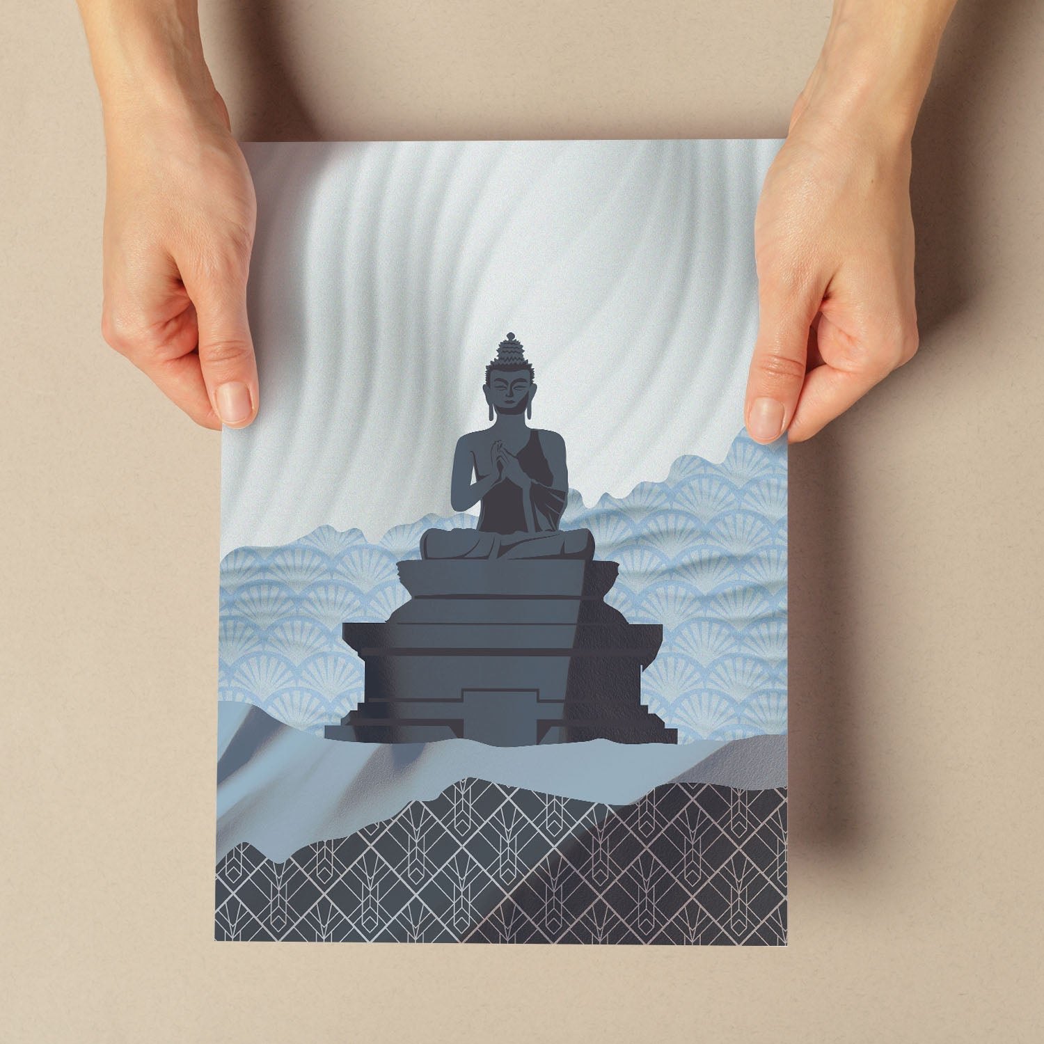 Dharmachakra Mudra Buddha-Artwork-Nacnic-Nacnic Estudio SL