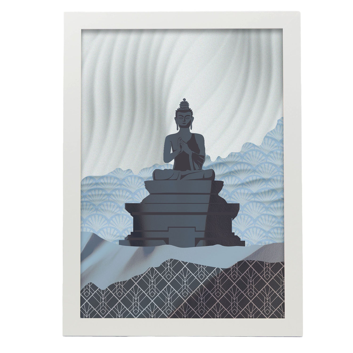 Dharmachakra Mudra Buddha-Artwork-Nacnic-A3-Marco Blanco-Nacnic Estudio SL