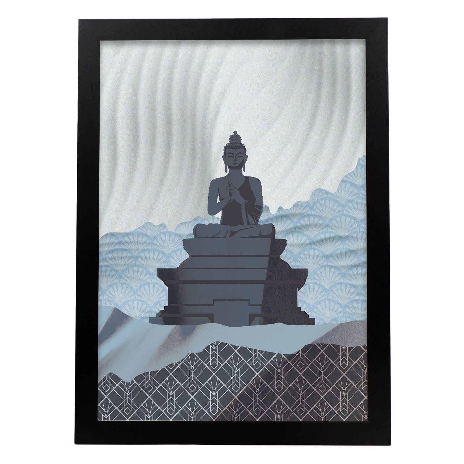 Dharmachakra Mudra Buddha-Artwork-Nacnic-A3-Sin marco-Nacnic Estudio SL