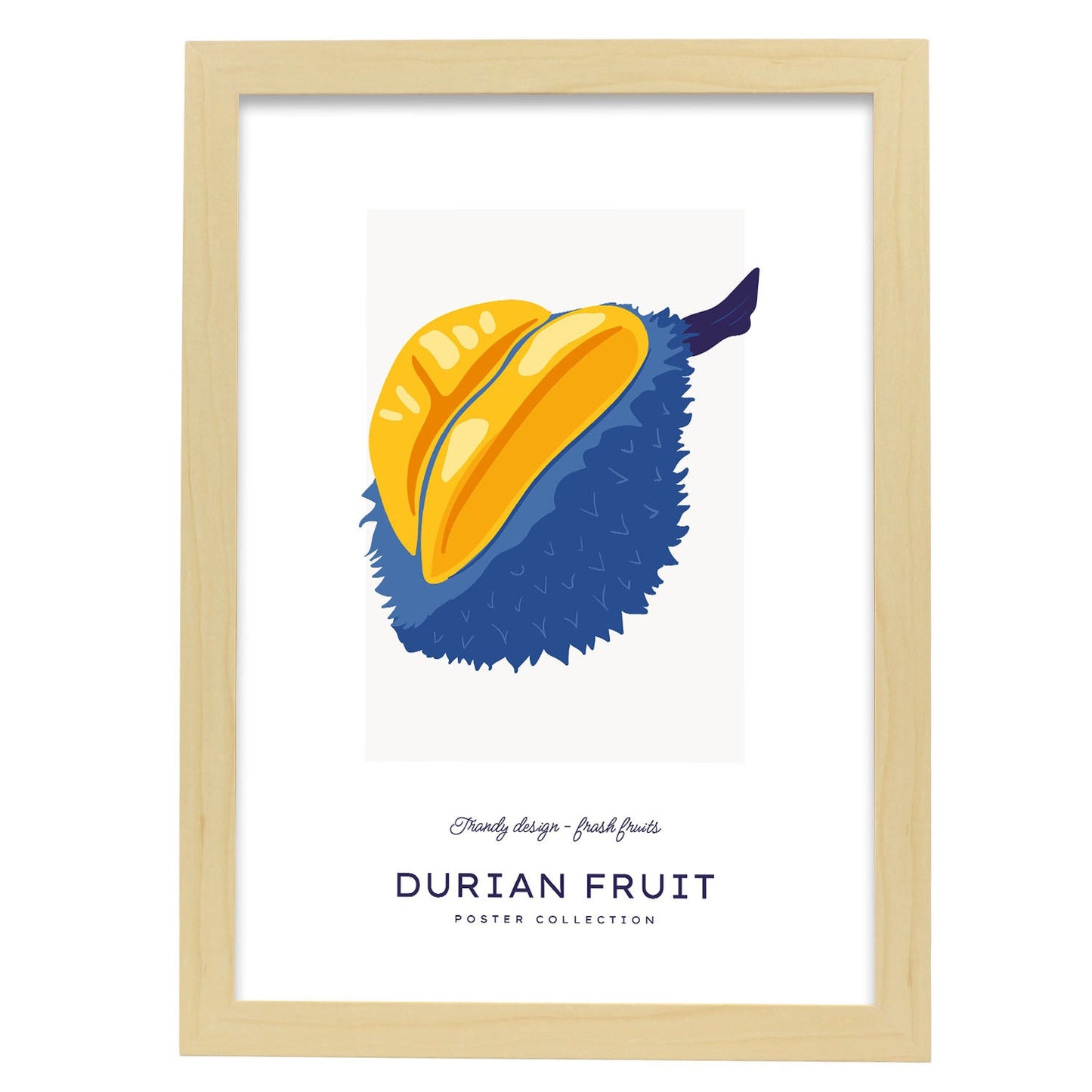 Durian Fruit Intersection-Artwork-Nacnic-A3-Marco Madera clara-Nacnic Estudio SL