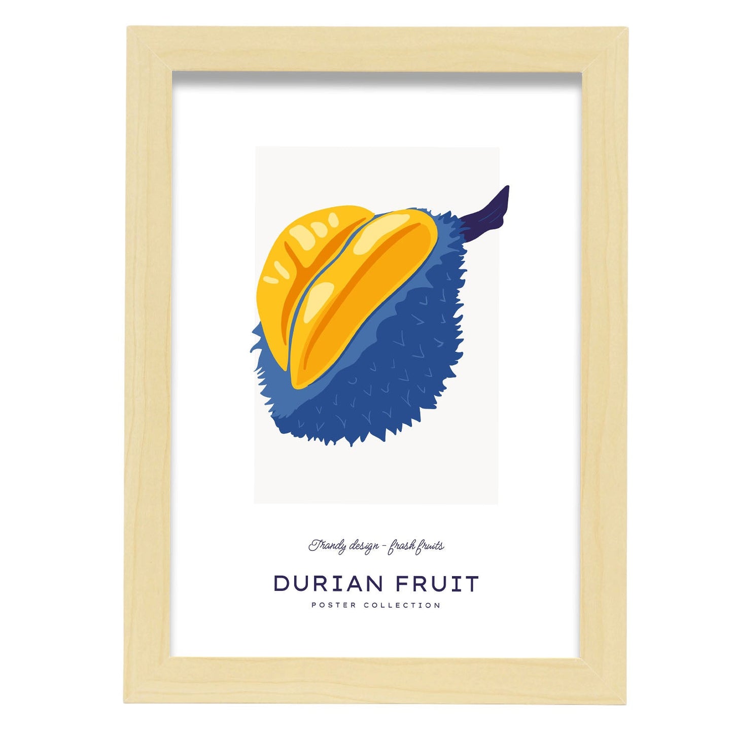Durian Fruit Intersection-Artwork-Nacnic-A4-Marco Madera clara-Nacnic Estudio SL