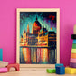 Edificio del Parlamento Húngaro Nacnico Budapest Hungry Oil p. Estampados de arte de pared estético para el diseño de dormitorio o sala de estar.-Artwork-Nacnic-Nacnic Estudio SL