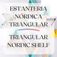 Estantería de pared rosa de estilo nórdico. Estante doble flotante triangular de pared.-Nacnic-Nacnic Estudio SL