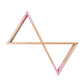 Estantería de pared rosa de estilo nórdico. Estante doble flotante triangular de pared.-Nacnic-Nacnic Estudio SL
