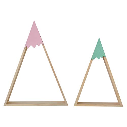 Estantería de pared rosa de estilo nórdico. Estante flotante triangula –  Nacnic Estudio SL
