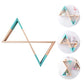 Estantería de pared verde de estilo nórdico. Estante doble flotante triangular de pared. Estantería flotante de habitación de niños y bebés, salón. Estantes de pared de madera para almacenamiento.-Nacnic-Nacnic Estudio SL