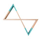 Estantería de pared verde de estilo nórdico. Estante doble flotante triangular de pared. Estantería flotante de habitación de niños y bebés, salón. Estantes de pared de madera para almacenamiento.-Nacnic-Nacnic Estudio SL
