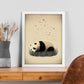 Estilo de precisión de panda nácnico durmiendo. Estampados de arte de pared estético para el diseño de dormitorio o sala de estar.-Artwork-Nacnic-Nacnic Estudio SL